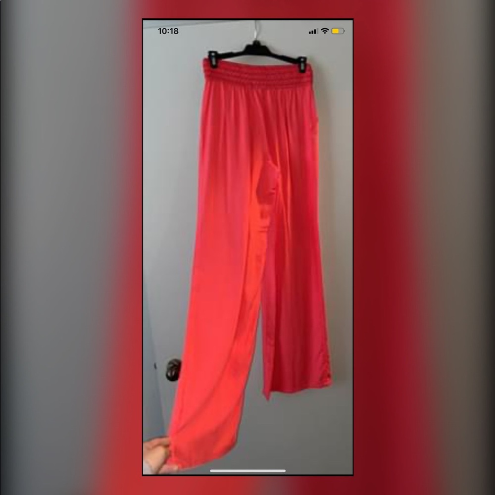Pink flowy pants